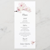 Cherry Blossom Japans Sakura Bruiloft Rackcard Menu (Voorkant)