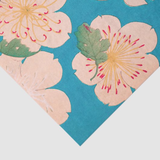 Cherry Blossom  Japanse Floral Print Tissuepapier (Detail)