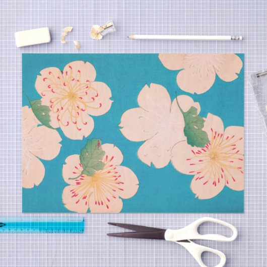 Cherry Blossom  Japanse Floral Print Tissuepapier (Craft)