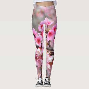 Cherry blossom Japanse florroze boombloemen Leggings