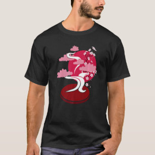 Cherry Blossom Japanse kunst Zen Boeddhist Bonsai  T-shirt