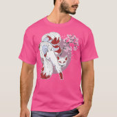 Cherry Blossom Japanse Negenstaartvos T-shirt (Voorkant)