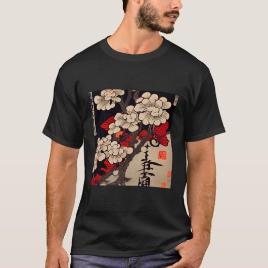 Cherry Blossom Japanse print T-shirt (Voorkant)