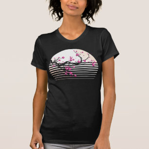 Cherry Blossom Japanse Retro Sunset Sakura Tree T-shirt