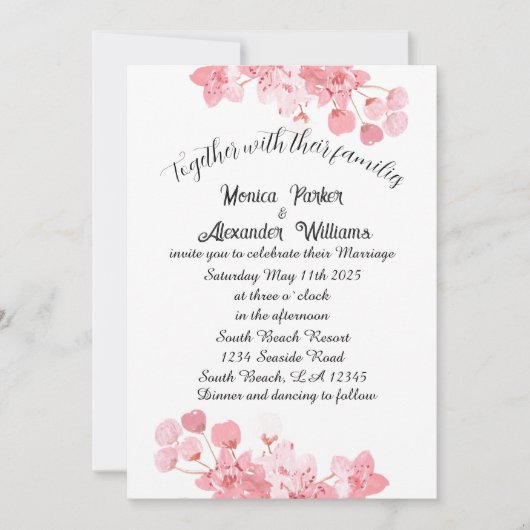 Cherry Blossom Japanse Sakura Pink Flowers Kaart (Voorkant)