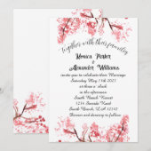 Cherry Blossom Japanse Sakura Pink Wedding Kaart (Voorkant / Achterkant)