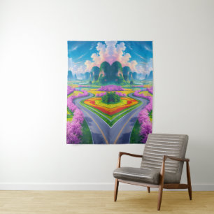 Cherry Blossom Journey – Dream Landscape Wall Art Wandkleed