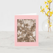 "Cherry Blossom" Kaart voor blanco gekleurde noot (Gele Bloem)