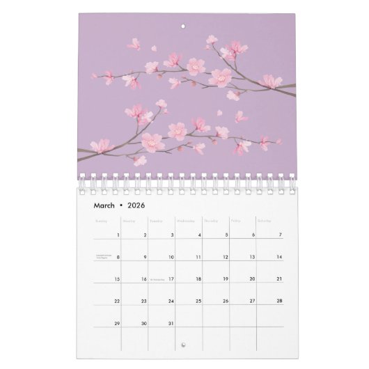 Cherry Blossom Kalender (Mar 2026)