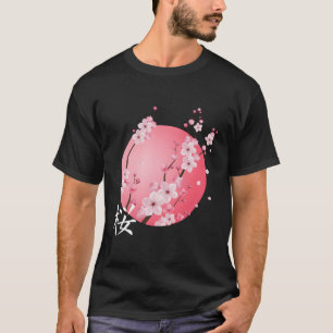 Cherry Blossom Kanji Sakura Sunrise Japanse Keer T-shirt