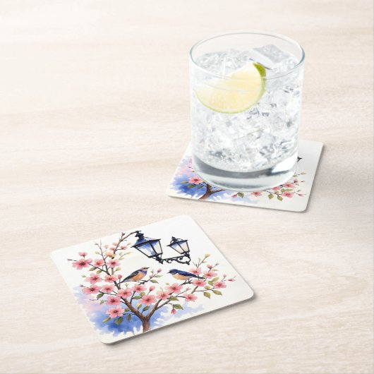 Cherry Blossom Kartonnen Onderzetters (Insitu)