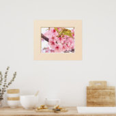 Cherry blossom "Kawazu-Zakura" Poster (Keuken)