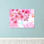 Cherry blossom"Kawazu-zakura"：Premium Canvas Afdruk (Insitu (Houten vloer))