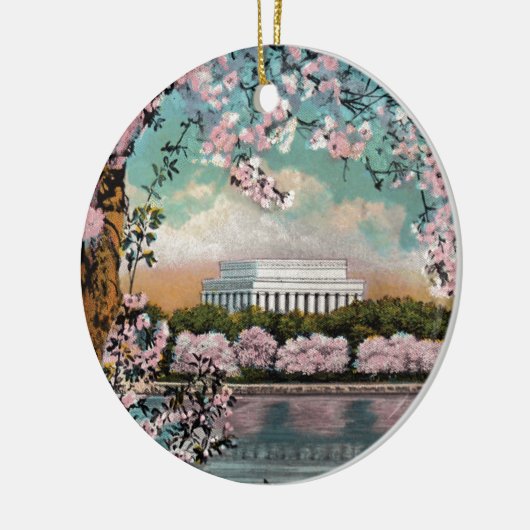 Cherry Blossom Keramisch Ornament (Links)