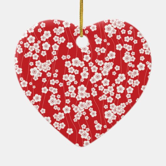 Cherry Blossom Keramisch Ornament (Achterkant)