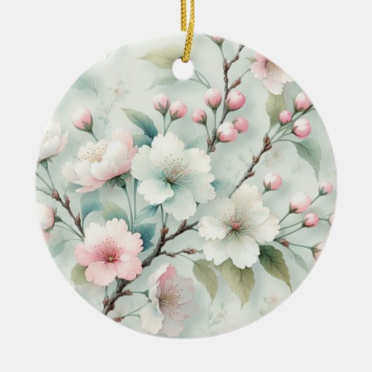 Cherry Blossom Keramisch Ornament (Voorkant)