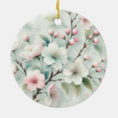 Cherry Blossom Keramisch Ornament (Achterkant)