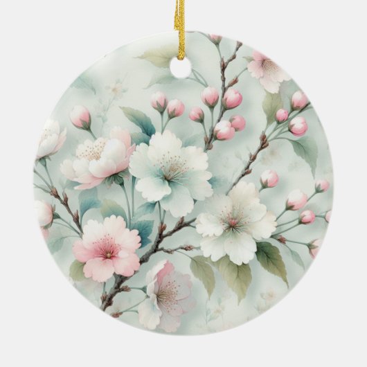 Cherry Blossom Keramisch Ornament (Achterkant)