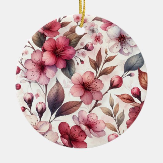 Cherry Blossom Keramisch Ornament (Voorkant)