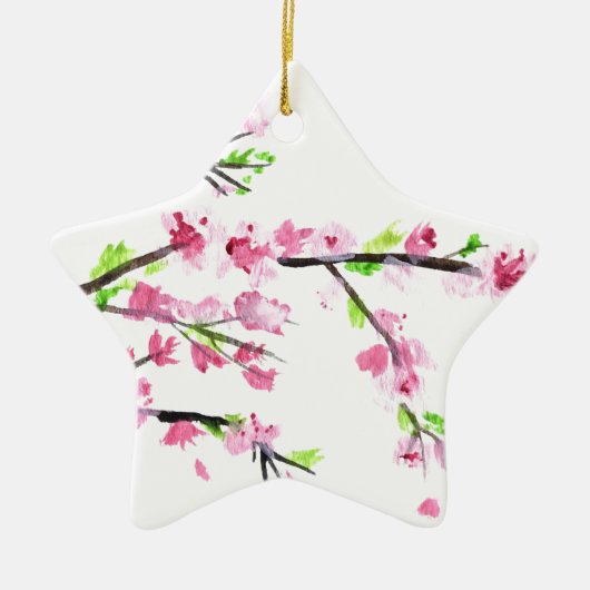 Cherry blossom keramisch ornament (Voorkant)