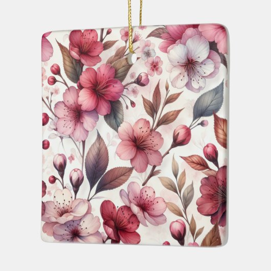 Cherry Blossom Keramisch Ornament (Links)