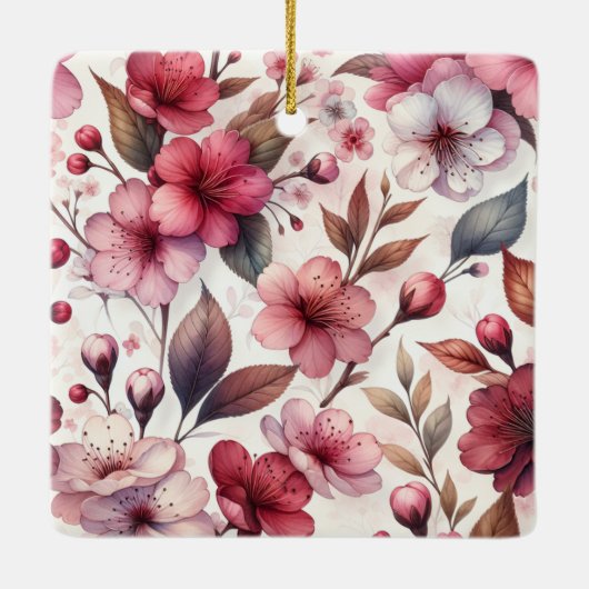 Cherry Blossom Keramisch Ornament (Achterkant)