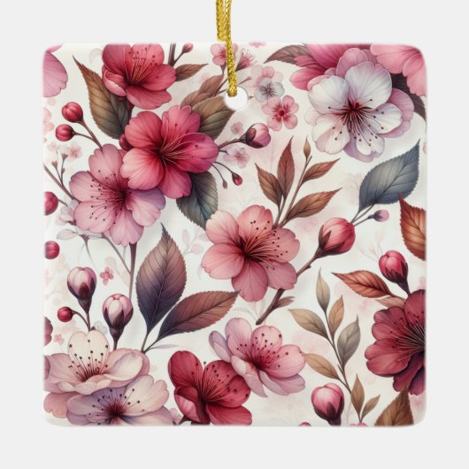 Cherry Blossom Keramisch Ornament (Voorkant)
