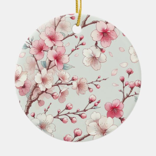 Cherry Blossom Keramisch Ornament (Voorkant)