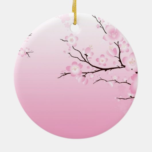 Cherry Blossom Keramisch Ornament (Achterkant)