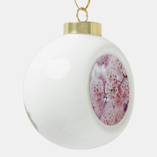 Cherry Blossom Keramische Bal Ornament (Links)