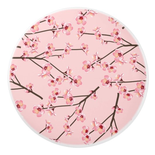 Cherry Blossom Keramische Knop (Voorkant)