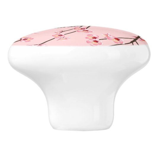 Cherry Blossom Keramische Knop (Zijkant)