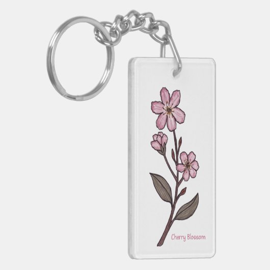 Cherry Blossom Keyring Sleutelhanger (Voorkant Links)