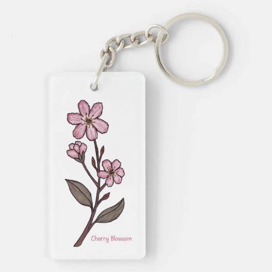 Cherry Blossom Keyring Sleutelhanger (achterkant)