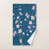 Cherry Blossom - Klassieke Blauw Bad Handdoek (Handdoek)