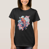 Cherry Blossom Koi Carp Fish Japanese Sakura Graph T-shirt (Voorkant)