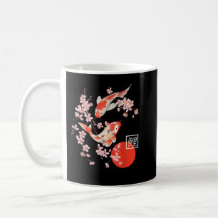 Cherry Blossom Koi Carp Fish Japans Sakura Graph Koffiemok
