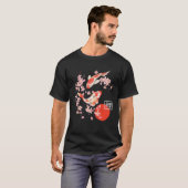 Cherry Blossom Koi Carp Fish Japans Sakura T-shirt (Voorkant volledig)