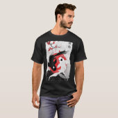 Cherry Blossom Koi Carp Fish Japans Sakura T-shirt (Voorkant volledig)