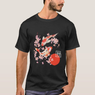 Cherry Blossom Koi Carp Fish Japans Sakura T-shirt