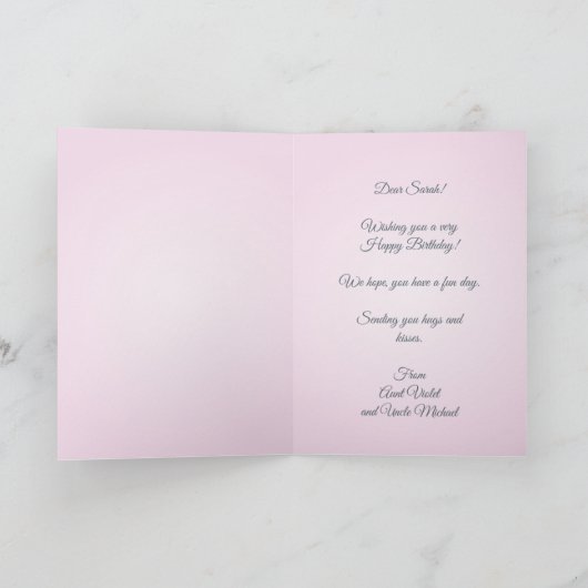 Cherry Blossom Kokeshi Doll | Geestdag meisjes Kaart (Binnen)