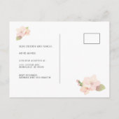 Cherry Blossom Krans Roze & Wit Bewegend Aankondigingskaart (Achterkant)