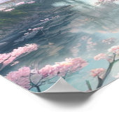 Cherry Blossom Lake in Mist Poster (Hoek)