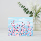 Cherry Blossom Landschap Briefkaart (Staand voorkant)