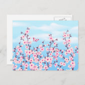 Cherry Blossom Landschap Briefkaart (Voorkant / Achterkant)