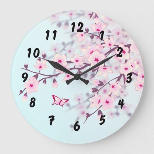 Cherry Blossom Landschap Grote Klok (Voorkant)