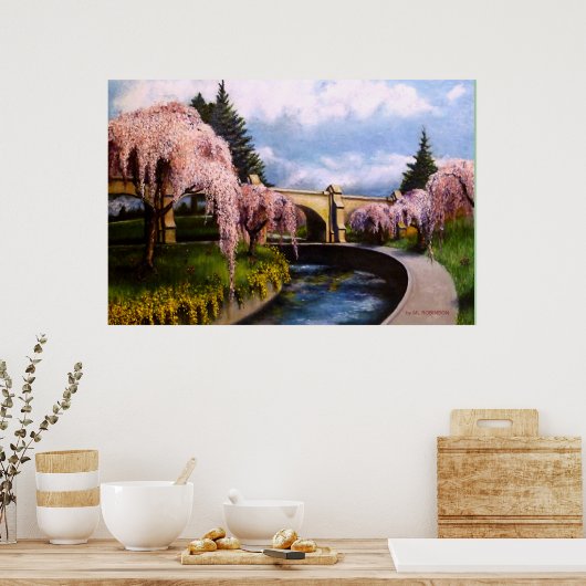 CHERRY BLOSSOM LANE, NJ. POSTER (Keuken)