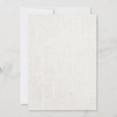 Cherry Blossom  Lantern Linen Wedding Kaart (Achterkant)