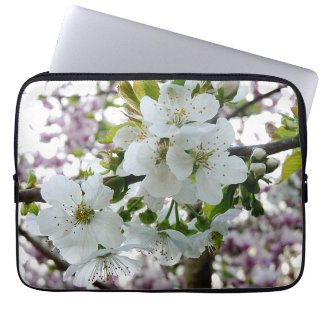 Cherry Blossom Laptop Sleeve (Voorkant)
