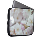 Cherry Blossom-laptophoes met witte ventilator Laptop Sleeve (Voorkant Rechts)